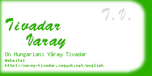 tivadar varay business card